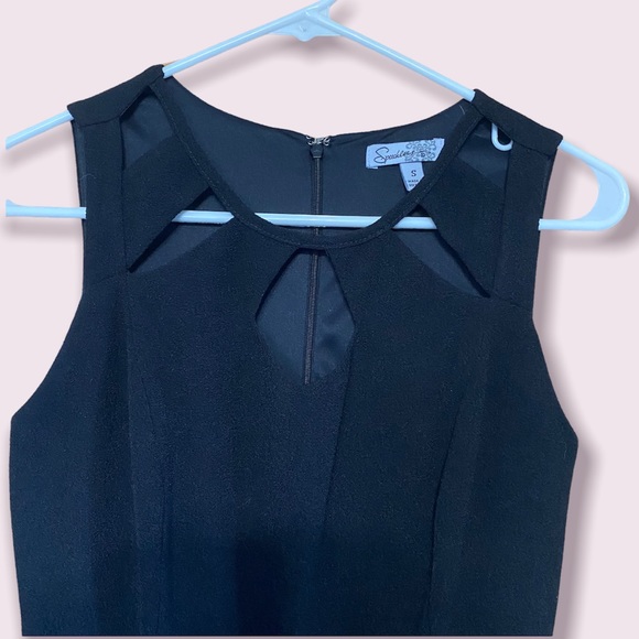 Speechless Black Dress w/ Cutout Neckline, Fit & Flare - Picture 3 of 6